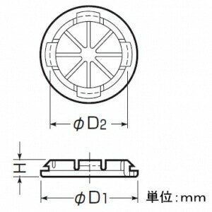 未来工業  ケーブルブッシング 台紙無 φ22mm・16用 CBZ-16　100本入